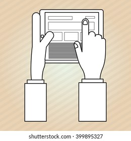 Tablet icon design, vector illustration