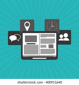 tablet icon  design, vector illustration