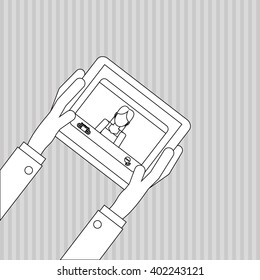 tablet icon design, vector illustration