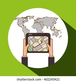tablet icon design, vector illustration
