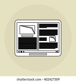tablet icon design, vector illustration