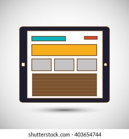 tablet icon design, vector illustration