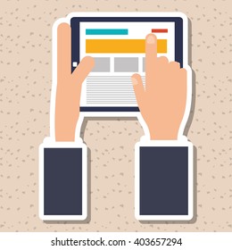 Tablet icon design, vector illustration