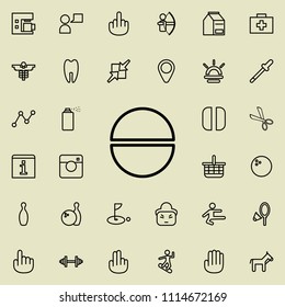 tablet icon. Detailed set of minimalistic line icons. Premium graphic design. One of the collection icons for websites, web design, mobile app on colored background