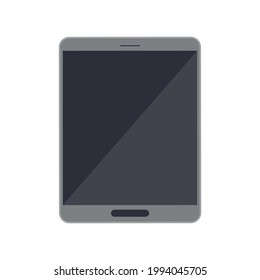 Tablet icon device technology design vector illustration screen. Display tablet equipment gadget icon. Touchpad symbol digital communication isolated white. Touchscreen wireless pad front view