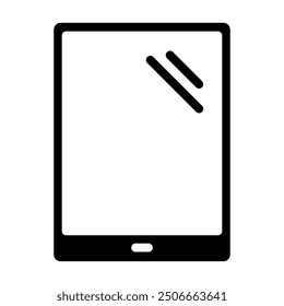 Tablet icon. Electronic device icon in glyph style