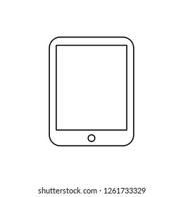 the tablet icon. Element of Media for mobile concept and web apps icon. Thin line icon for website design and development, app development