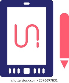 Tablet Icon Fill Vector Illustration