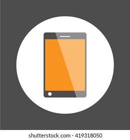 Tablet icon, flat design vector illustration