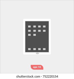 Tablet icon, gadgets symbol, flat vector and trendy illustration sign