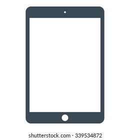 tablet icon in glyph design style isolated on white background. grey device symbol. stock vector illustration
