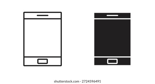 Glifo de icono de tableta y concepto de símbolo de línea delgada.