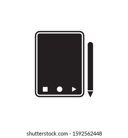tablet icon, glyph style design