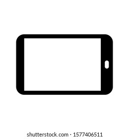 tablet icon with glyph style and perfect pixels. Suitable for website design, logo, app and ui.