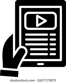Tablet Icon Glyph Vector Illustration