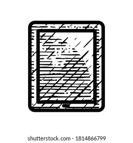 ilustración vectorial dibujada a mano del icono del comprimido aislado en fondo blanco
