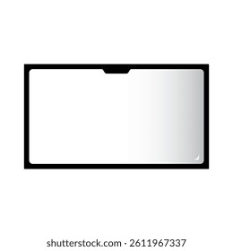 Tablet Icon Illustration. Monochrome vector on white background