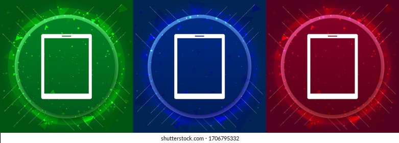 Icono de Tablet PC aislado en un diseño moderno elegante botones abstracto ilustración de conjunto