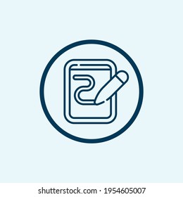 tablet icon isolated on white background from education collection. tablet icon trendy and modern tablet symbol for logo, web, app, 