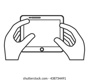 tablet icon . isolated technology gadget illustration. vector gr