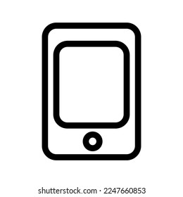 Línea de icono de Tablet PC aislada en fondo blanco. Icono delgado plano negro sobre el estilo de contorno moderno. Símbolo lineal y trazo editable. Ilustración vectorial de trazo simple y píxel perfecto