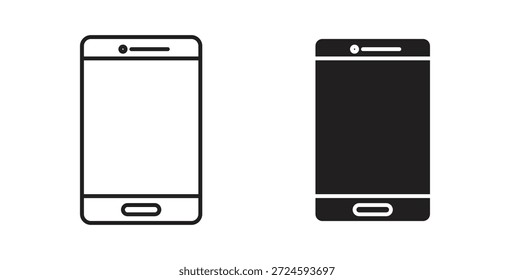 Icono de tableta con versiones de línea y silueta.