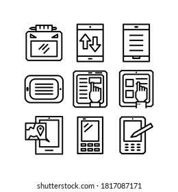 icono de tableta o logotipo símbolo de signo aislado ilustración vectorial - Colección de iconos vectoriales de estilo negro de alta calidad
