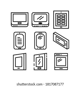 icono de tableta o logotipo símbolo de signo aislado ilustración vectorial - Colección de iconos vectoriales de estilo negro de alta calidad
