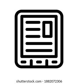 tablet icon or logo isolated sign symbol vector illustration - high quality black style vector icons

