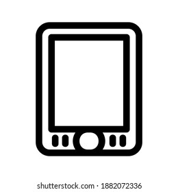 icono de tablet o logotipo símbolo de signo aislado ilustración vectorial - iconos vectoriales de estilo negro de alta calidad

