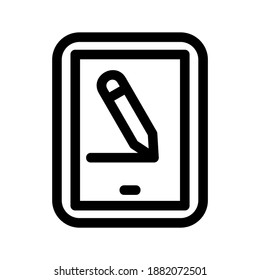 tablet icon or logo isolated sign symbol vector illustration - high quality black style vector icons
