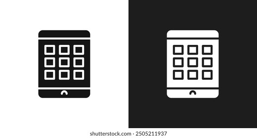 Tablet icon logo set vector