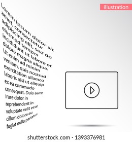 the tablet icon . Lorem Ipsum Illustration design