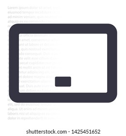 the tablet icon . Lorem Ipsum Illustration design