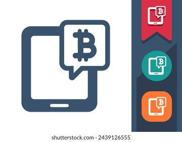 Icono de Tablet PC. Banca móvil, Banca por Internet, Compras en línea, Dinero, Bitcoin, Criptomoneda. Profesional, píxel icono de vector perfecto.