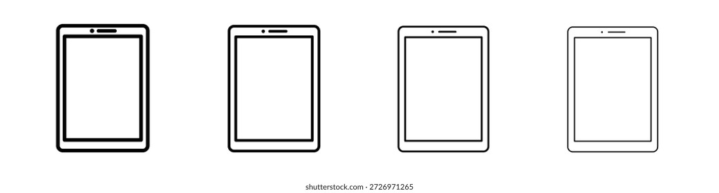 Ícone de mesa digitalizadora no estilo moderno de linha de traçado. Vetor 10 eps