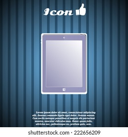 Tablet icon on background. Made in vector