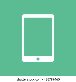 Tablet Icon On Green Background