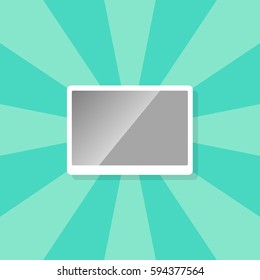 Tablet icon on a retro background. Vector illustration.
