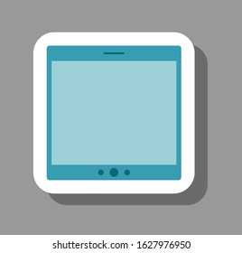 Tablet icon for presentation symbols. All the objects, shadows and background are in different layers. 