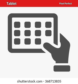 Tablet Icon. Professional, pixel perfect icons optimized for both large and small resolutions. EPS 8 format.