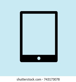 tablet icon, screen icon, blue background