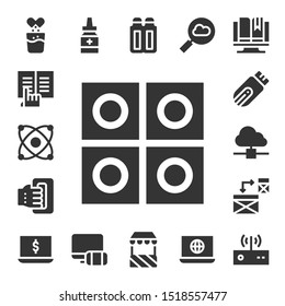 tablet icon set. 17 filled tablet icons.  Simple modern icons about  - Effervescent, Ebook, Electron, Tablets, Handheld, Pendrive, Cloud computing, Responsive, Laptop, Medicine