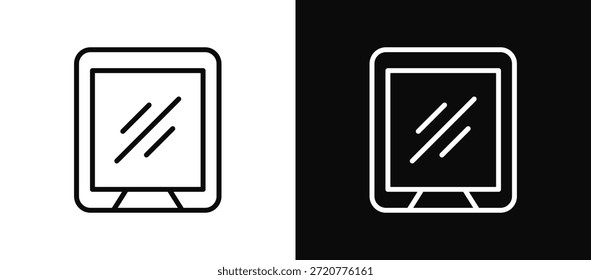 Tablet Icon Set Black And White