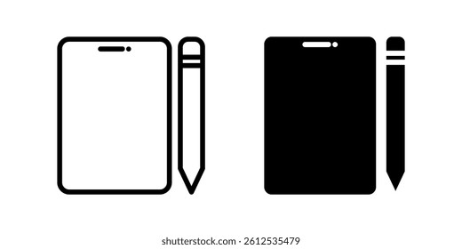 Tablet icon set. for mobile concept and web design on white background