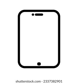 Icono de Tablet PC. inicio de sesión para concepto móvil y diseño web. ilustración vectorial