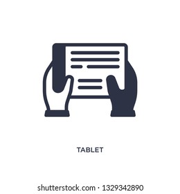 tablet icon. Simple element illustration from education concept. tablet editable symbol design on white background. Can be use for web and mobile.