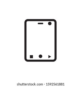 tablet icon, simple line art design
