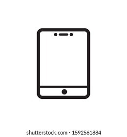 tablet icon, simple line art design