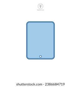 Tablet-Symbol, Vektorgrafik einzeln auf weißem Hintergrund
